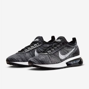 Nike Air Max Flyknit Racer Black White Men's Running Shoes Size 10.5